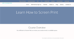 Desktop Screenshot of howtoscreenprint.com