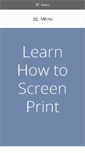 Mobile Screenshot of howtoscreenprint.com